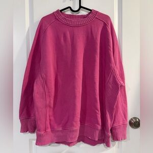 Aerie Vibrant Pink Cowl Neck Sweater Oversized